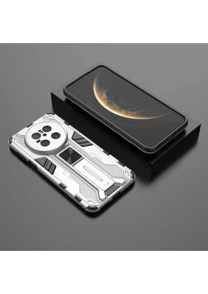 Huawei Mate 70 Kılıf Pc+Tpu Darbeye Dayanıklı Telefon Kılıfı Kickstand Ile-Siyah-Gümüş (Yurt Dışından) indirimleri