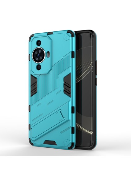Huawei Nova 11 Pro/nova 11 Ultra Anti-Toz Pc+Tpu Telefon Kılıfı Düşmeye Dayanıklı Telefon Kılıfı ve Ayaklık-Bebek Mavisi (Yurt Dışından)