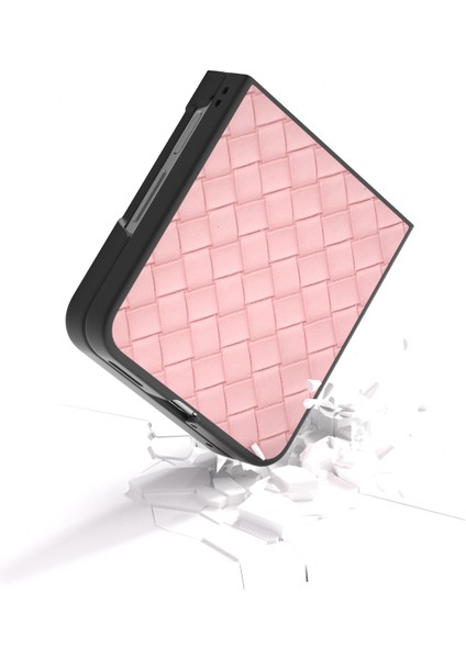 Huawei Nova Flip 5g Kılıf Dokuma Doku Pu Deri Kaplamalı Pc Cep Telefonu Kılıfı-Pembe (Yurt Dışından) indirimleri