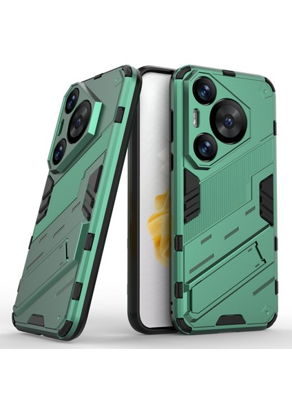 Huawei Pura 70 Pro/pura 70 Pro+Kılıf Kickstand Pc+Tpu Düşmeye Karşı Telefon Kılıfı-Yeşil (Yurt Dışından) fırsatları