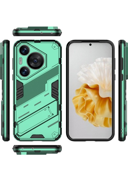 Huawei Pura 70 Pro/pura 70 Pro+Kılıf Kickstand Pc+Tpu Düşmeye Karşı Telefon Kılıfı-Yeşil (Yurt Dışından) indirimleri