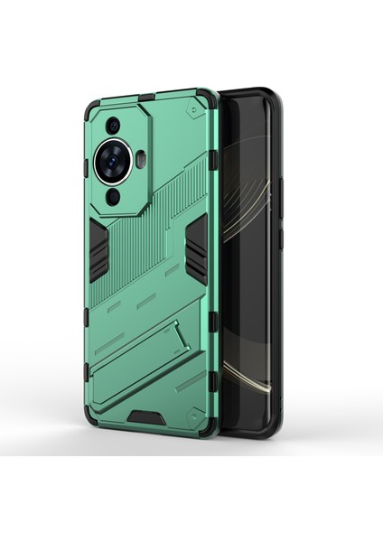 Huawei Nova 11/nova 12S 4g/nova 12 Lite 4g Darbeye Dayanıklı Destekli Arka Kapak Sert Pc+Esnek Tpu Telefon Kılıfı-Yeşil (Yurt Dışından)