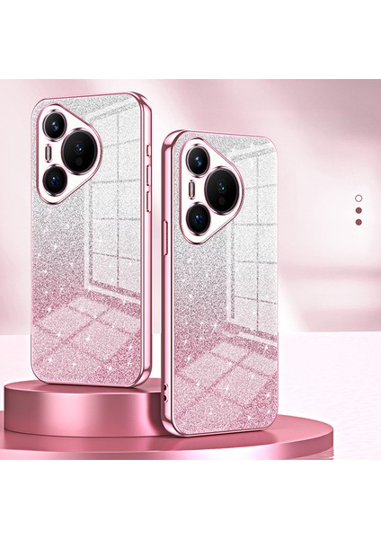 Huawei Pura 70 Kılıf Tpu Degrade Parıltılı Cep Telefonu Kapağı-Pembe (Yurt Dışından) fiyatları