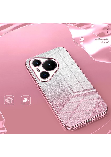 Huawei Pura 70 Kılıf Tpu Degrade Parıltılı Cep Telefonu Kapağı-Pembe (Yurt Dışından) fırsatları