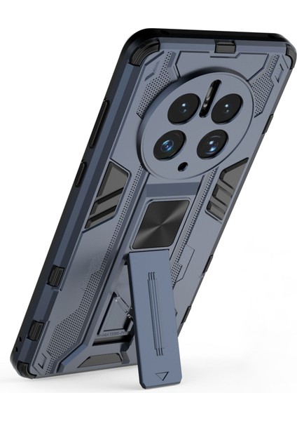 Huawei Mate 50 Pro 4g Kickstand Tasarım Telefon Kılıfı Çarpışmaya Dayanıklı Sert Pc Yumuşak Tpu Hibrit Arka Kapak-Mavi (Yurt Dışından) fırsatları