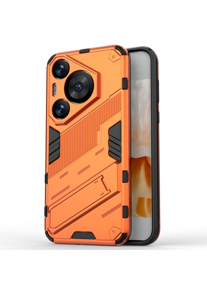 Huawei Pura 70 Pro/pura 70 Pro+Kılıf Kickstand Pc+Tpu Düşmeye Karşı Telefon Kılıfı-Turuncu (Yurt Dışından)