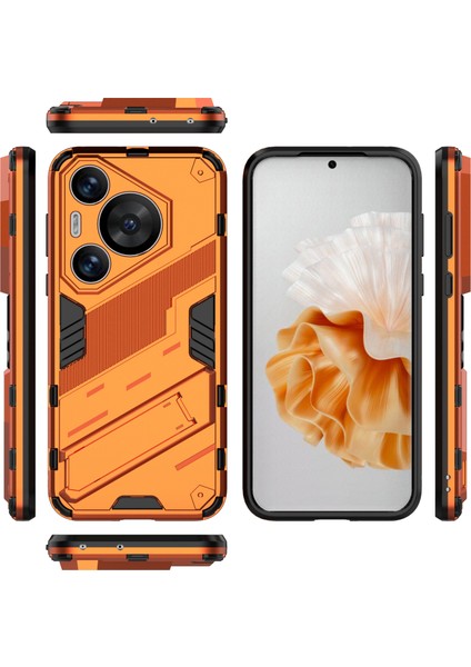 Huawei Pura 70 Pro/pura 70 Pro+Kılıf Kickstand Pc+Tpu Düşmeye Karşı Telefon Kılıfı-Turuncu (Yurt Dışından) indirimleri