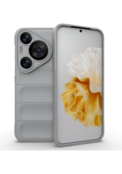 Huawei Pura 70 Pro/pura 70 Pro+Kılıf Tpu Kaymaz Arka Telefon Kılıfı-Açık Gri (Yurt Dışından)