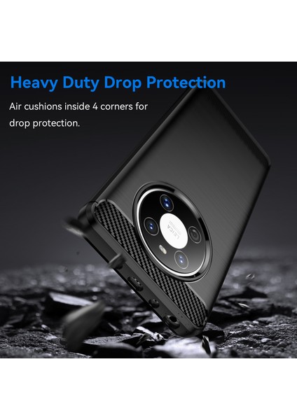 Huawei Mate 40E/MATE 40 Kılıf Slim-Fit Karbon Fiber Doku Telefon Kılıfı Tpu Kabuk-Siyah (Yurt Dışından) fırsatları