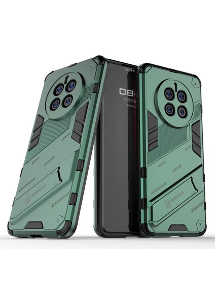 Huawei Mate 50 Telefon Kılıfı Pc+Tpu Hibrit Darbeye Dayanıklı Kılıf Kickstand Eller Serbest Koruyucu Kılıf-Yeşil (Yurt Dışından) modelleri