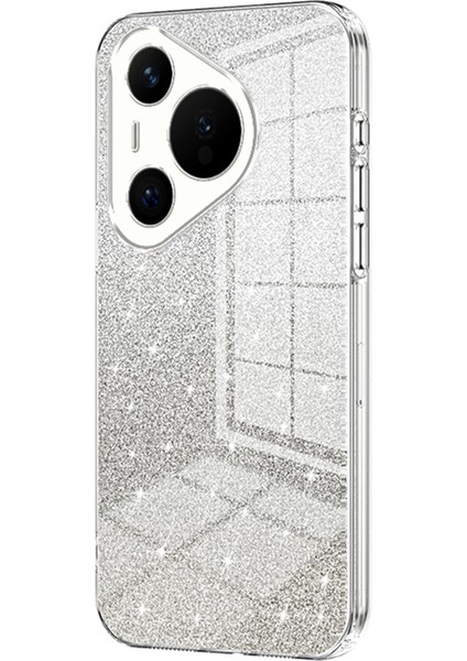 Huawei Pura 70 Kılıf Tpu Degrade Parıltılı Cep Telefonu Kapağı-Şeffaf (Yurt Dışından)