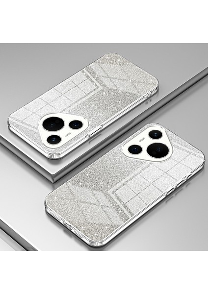 Huawei Pura 70 Kılıf Tpu Degrade Parıltılı Cep Telefonu Kapağı-Şeffaf (Yurt Dışından) indirimleri