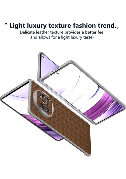 Huawei Mate X5 Kılıf Dokuma Doku Pu Deri Arka Kapak-Kahverengi (Yurt Dışından) indirimleri