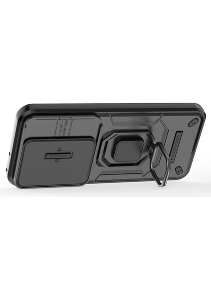 Huawei Pura 70 Pro/pura 70 Pro+Kickstand Kılıf Slayt Lens Koruma Pc+Tpu Telefon Kılıfı-Siyah (Yurt Dışından) fiyatları
