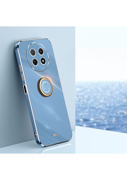 Xınlı Huawei Enjoy 60X Halka Kickstand Elektrokaplama Telefon Kılıfı Yumuşak Tpu Düşmeye Lı Arka Kılıf-Mavi (Yurt Dışından) indirimleri