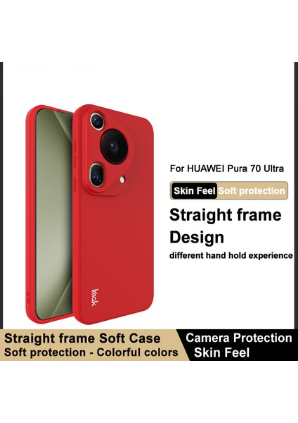 Imak Uc-4 Serisi Huawei Pura 70 Ultra Tpu Kılıf Düz Kenarlı Düşmeye Dayanıklı Telefon Kılıfı-Kırmızı (Yurt Dışından) fiyatları
