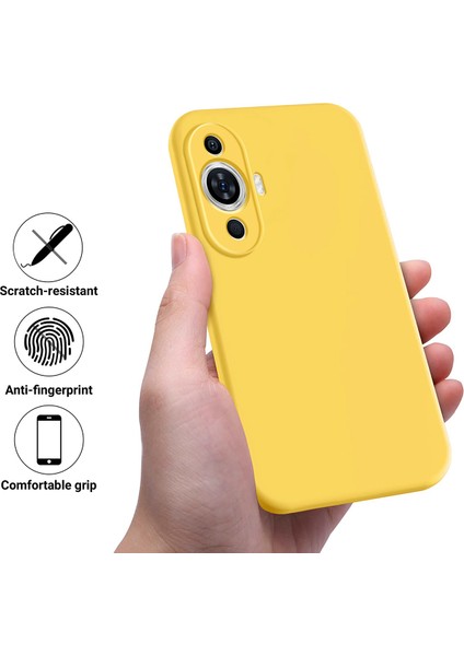 Huawei Nova 11/nova 12S 4g/nova 12 Lite 4g Sıvı Silikon Düşmeye Dayanıklı Kılıf Yumuşak Astarlı Çizilmez Telefon Kılıfı-Sarı (Yurt Dışından) modelleri