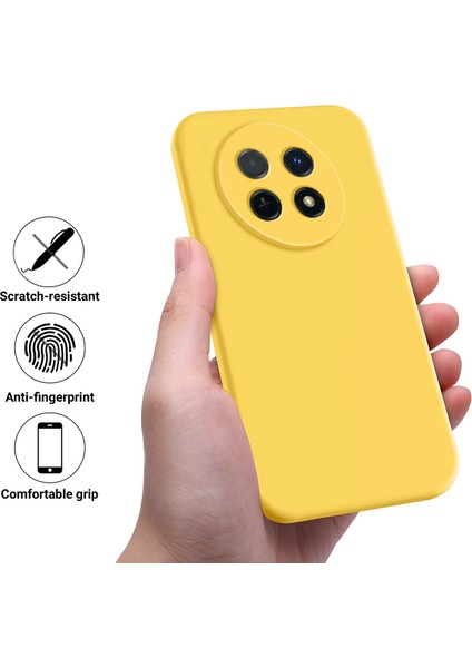 Huawei Nova Y91 4g Için Darbeye Dayanıklı Telefon Kılıfı, Yumuşak Astarlı Çizilmez Sıvı Silikon Kapak-Sarı (Yurt Dışından) modelleri