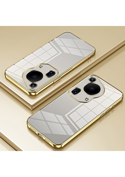 Huawei Pura 70 Ultra Kılıf Tpu Darbeye Dayanıklı Şeffaf Telefon Kılıfı Galvanik Çerçeve-Altın (Yurt Dışından) indirimleri
