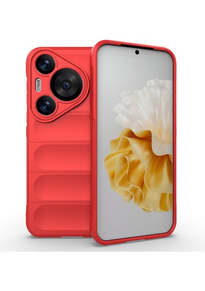 Huawei Pura 70 Pro/pura 70 Pro+Kılıf Tpu Kaymaz Arka Telefon Kılıfı-Kırmızı (Yurt Dışından)