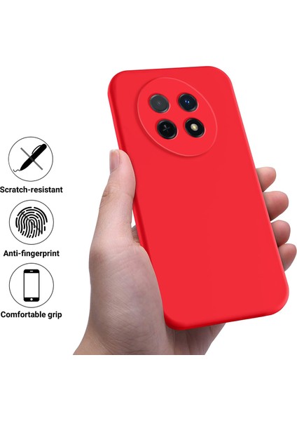 Huawei Nova Y91 4g Için Darbeye Dayanıklı Telefon Kılıfı, Yumuşak Astarlı Çizilmez Sıvı Silikon Kapak-Kırmızı (Yurt Dışından) modelleri