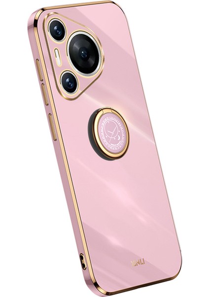 Xınlı Huawei Pura 70 Pro Kılıf Galvanik Ayak Tpu Telefon Kılıfı-Mor (Yurt Dışından)