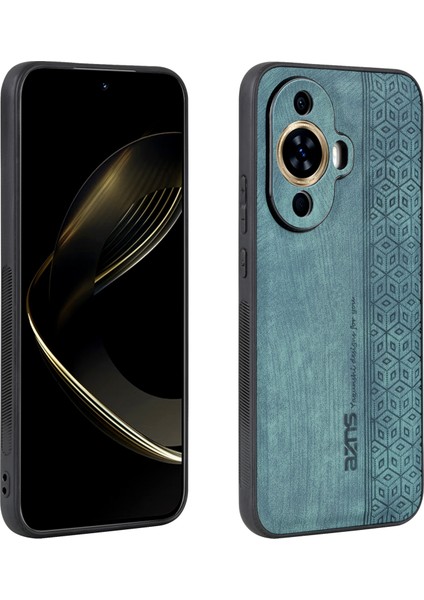 Azns Huawei Nova 11 Pro/nova 11 Ultra Baskılı Telefon Kılıfı Pu Deri+Tpu Telefon Kılıfı-Yeşil (Yurt Dışından)