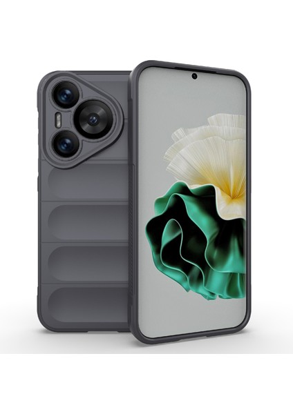 Huawei Pura 70 Kılıf Şok Emici Yumuşak Tpu Telefon Kılıfı-Koyu Gri (Yurt Dışından)