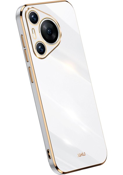 Xınlı Huawei Pura 70 Pro/pura 70 Pro+Kılıf Galvanik Çerçeve Yumuşak Tpu Telefon Kılıfı-Beyaz (Yurt Dışından)