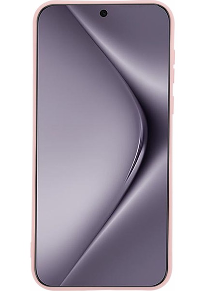 Huawei Pura 70 Pro/70 Pro+Kılıf Fiber Astar Yumuşak Tpu Düz Renk Telefon Kılıfı-Pembe (Yurt Dışından)