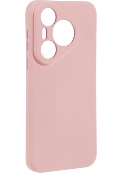 Huawei Pura 70 Pro/70 Pro+Kılıf Fiber Astar Yumuşak Tpu Düz Renk Telefon Kılıfı-Pembe (Yurt Dışından)