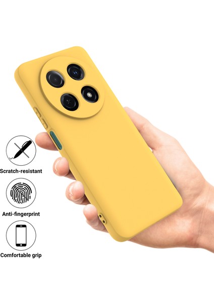 Huawei Nova 13I 4g Sıvı Silikon Kılıf Telefon Arka Kapağı El Askısı Ile-Sarı (Yurt Dışından) fiyatları