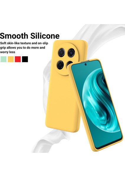 Huawei Nova 13I 4g Sıvı Silikon Kılıf Telefon Arka Kapağı El Askısı Ile-Sarı (Yurt Dışından) modelleri