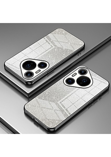 Huawei Pura 70 Pro/pura 70 Pro+Elektrokaplama Cep Telefonu Kılıfı Degrade Parıltılı Tpu Kapak-Siyah (Yurt Dışından) indirimleri