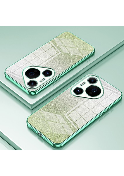Huawei Pura 70 Pro/pura 70 Pro+Elektrokaplama Cep Telefonu Kılıfı Degrade Parıltılı Tpu Kapak-Yeşil (Yurt Dışından) indirimleri