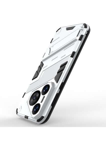 Huawei Pura 70 Kickstand Kılıf Pc+Tpu Çift Katmanlı Koruma Telefon Kılıfı-Beyaz (Yurt Dışından) modelleri