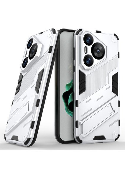 Huawei Pura 70 Kickstand Kılıf Pc+Tpu Çift Katmanlı Koruma Telefon Kılıfı-Beyaz (Yurt Dışından) fırsatları