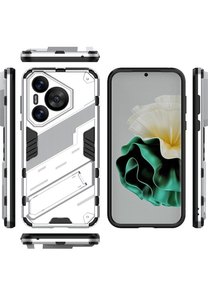Huawei Pura 70 Kickstand Kılıf Pc+Tpu Çift Katmanlı Koruma Telefon Kılıfı-Beyaz (Yurt Dışından) indirimleri