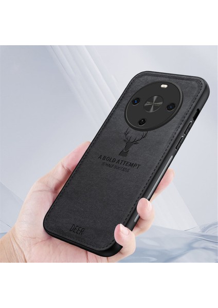 Huawei Maimang 30 5g Kılıf Geyik Desenli Kumaş Doku Pu Deri Hibrit Telefon Kılıfı-Siyah (Yurt Dışından) modelleri