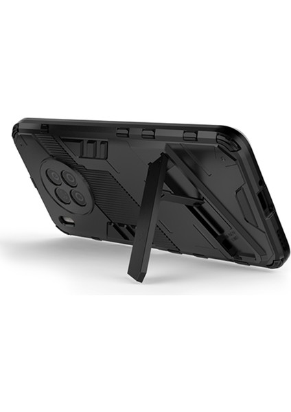Zırh Darbeye Dayanıklı Sert Pc + Tpu Tampon Hibrit Koruyucu Kılıf Kickstand ile Huawei Nova 8i (Küresel Sürüm)/honor 50 Lite-Siyah (Yurt Dışından) fiyatları