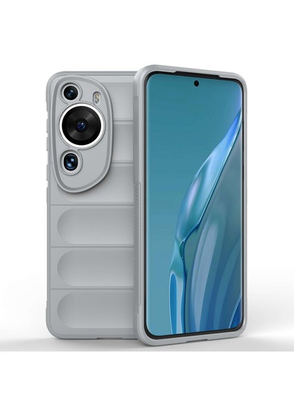 Huawei P60 Art Şok Emici Telefon Kabuğu Yumuşak Tpu Cep Telefonu Kılıfı Toz Geçirmez Koruyucu Kapak-Açık Gri (Yurt Dışından)