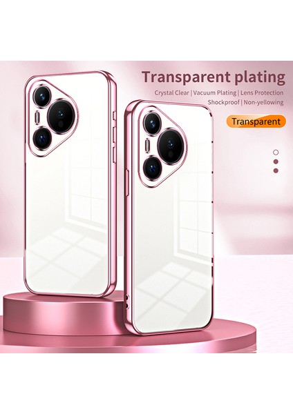 Huawei Pura 70 Kılıf Tpu Şeffaf Elektrokaplama Telefon Kılıfı-Altın (Yurt Dışından) fiyatları