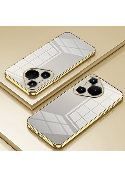 Huawei Pura 70 Kılıf Tpu Şeffaf Elektrokaplama Telefon Kılıfı-Altın (Yurt Dışından) indirimleri