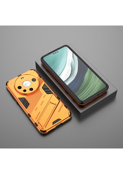 Huawei Mate 60 Pro Kickstand Arka Kapak Pc+Tpu Darbeye Dayanıklı Akıllı Telefon Kılıfı-Turuncu (Yurt Dışından) indirimleri