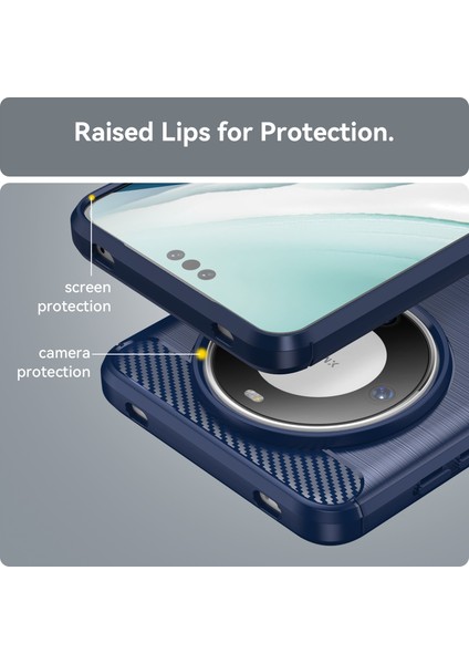 Huawei Mate 60 Pro+Kılıf Esnek Tpu Kabuk Karbon Fiber Doku Telefon Kılıfı-Mavi (Yurt Dışından) modelleri