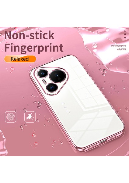 Huawei Pura 70 Kılıf Tpu Şeffaf Elektrokaplama Telefon Kılıfı-Pembe (Yurt Dışından) fırsatları