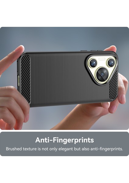 Huawei Pura 70 Kılıf Fırçalanmış Tpu Telefon Arka Kapağı Karbon Fiber Doku-Siyah (Yurt Dışından) indirimleri