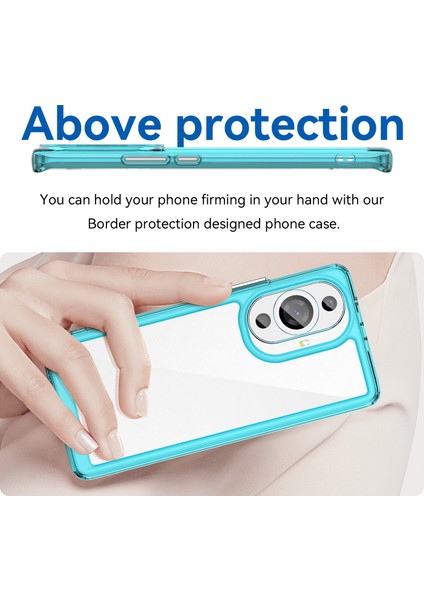 Huawei Nova 11 Pro/nova 11 Ultra Şeffaf Telefon Kılıfı Tpu+Akrilik Akıllı Telefon Kılıfı-Şeffaf Mavi (Yurt Dışından) fırsatları