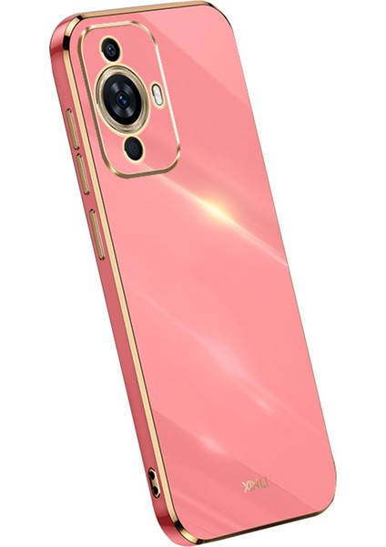 Xınlı Huawei Nova 11 Pro/nova 11 Ultra Hassas Lens Kesikli Telefon Kılıfı Tpu Elektrokaplama Düşmeye Dayanıklı Kapak-Kırmızı (Yurt Dışından)