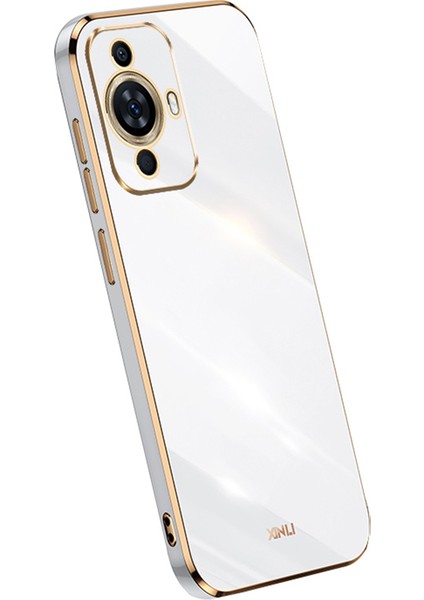Xınlı Huawei Nova 11 Pro/nova 11 Ultra Hassas Lens Kesikli Telefon Kılıfı Tpu Elektrokaplama Düşmeye Dayanıklı Kapak-Beyaz (Yurt Dışından)